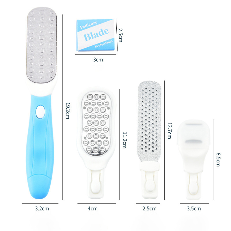 5-In-1 Detachable Stainless Steel Foot Rasp Pedicure File Scrubber Foot Shaver Callus Remover