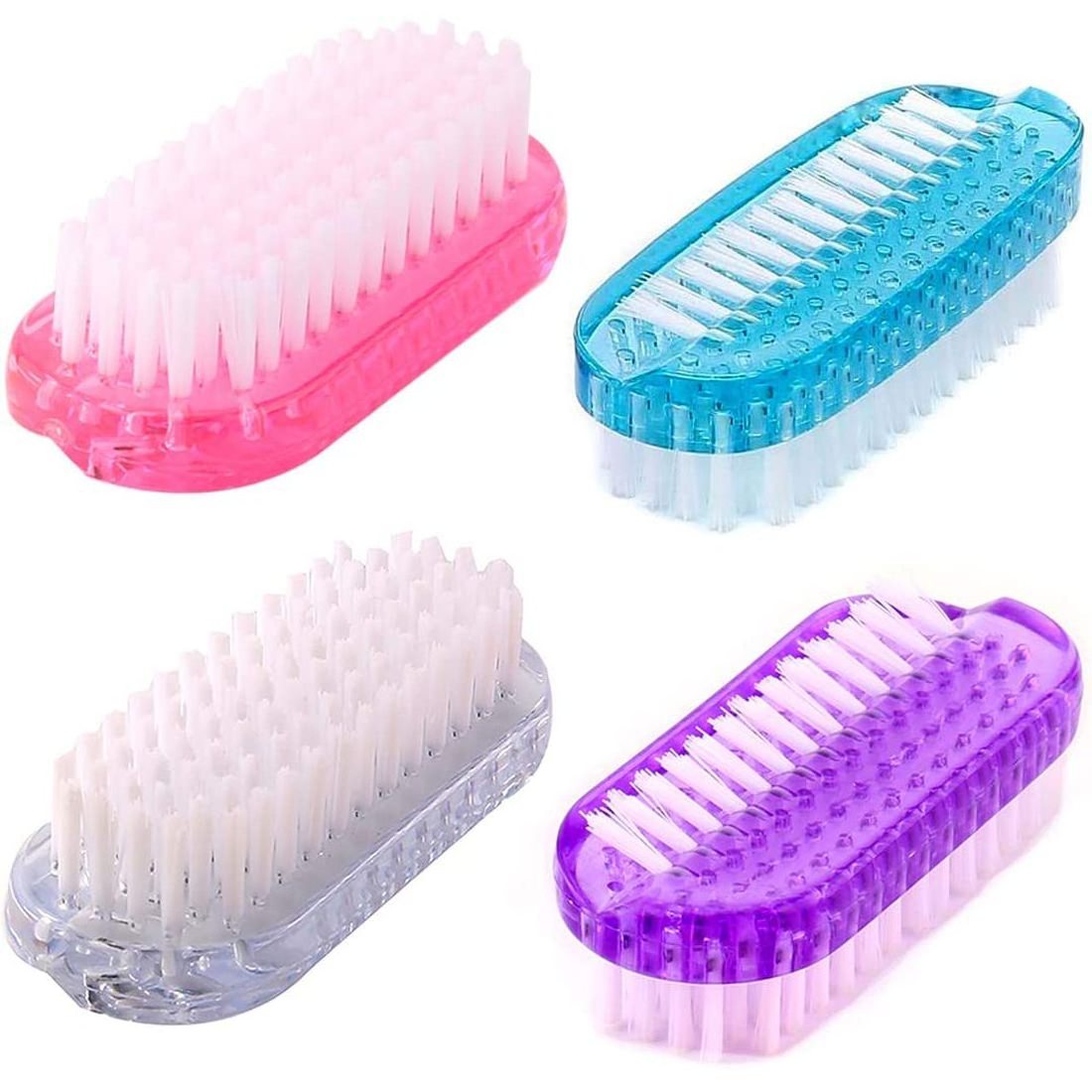 Cleaning Nail Brush Two Sided Hand Fingernail Scrub Brush Soft Stiff Bristles Nails Toes Scrubber