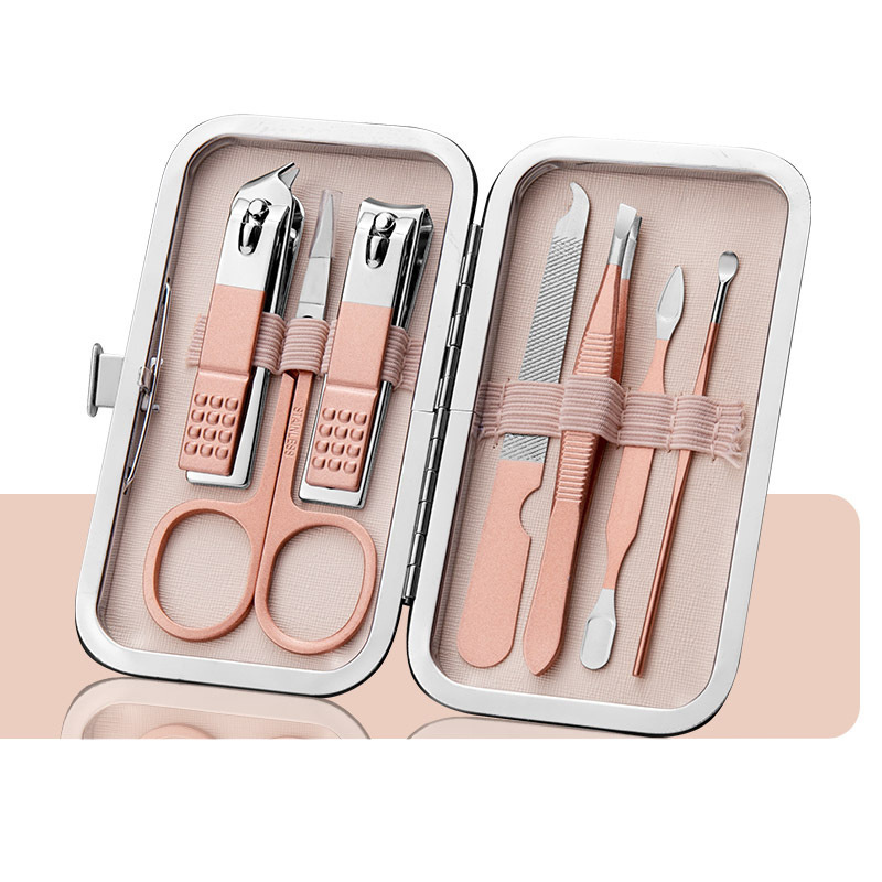 Custom Logo Manicure Pedicure Set 18Pcs Stainless Steel Nail Clippers Nail cutter Set Nail Tool with Leather Case