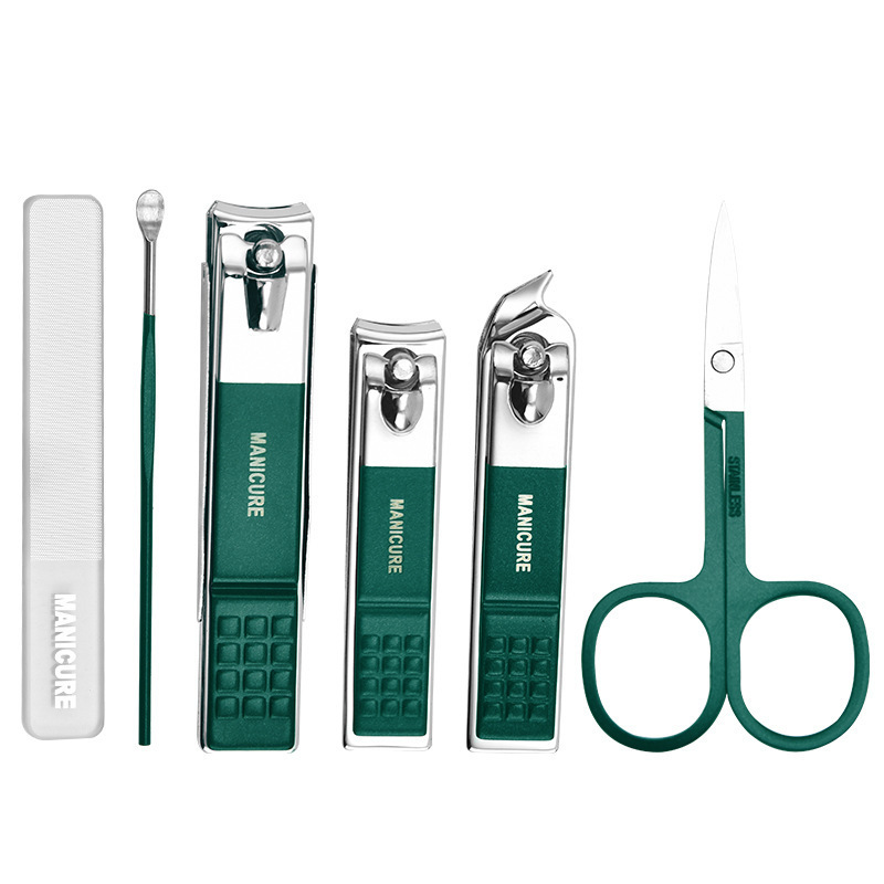 High Quality 6PCS Stainless Steel Nail Clipper Sets Grooming Kit nail cutter set with Tin Box