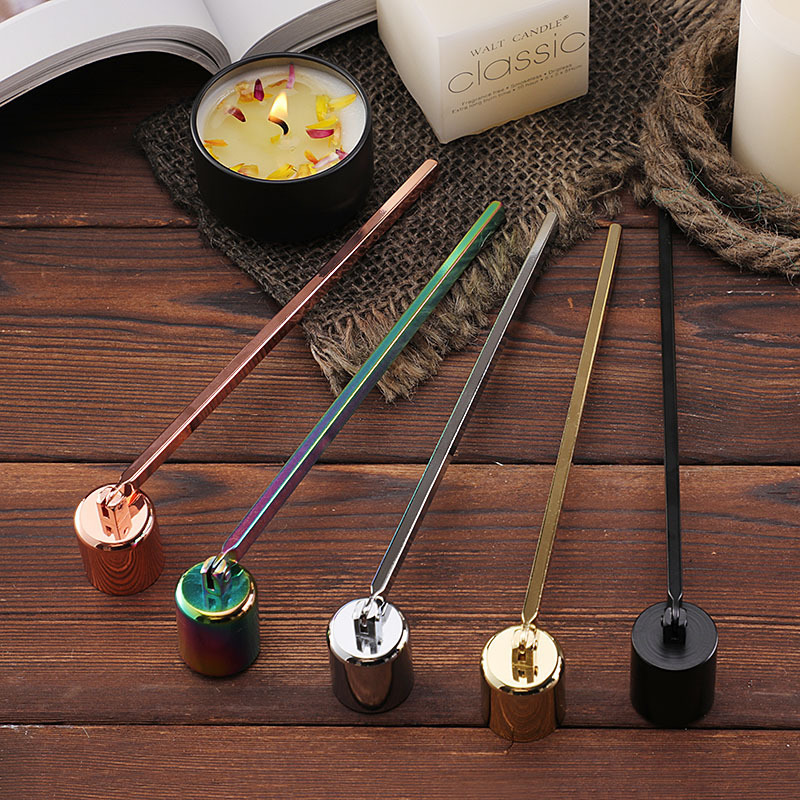 Candle Snuffer Extinguisher with Long Handle, Polished Stainless Steel Wick Flame Snuffer for Putting Out Candle Flame Safely