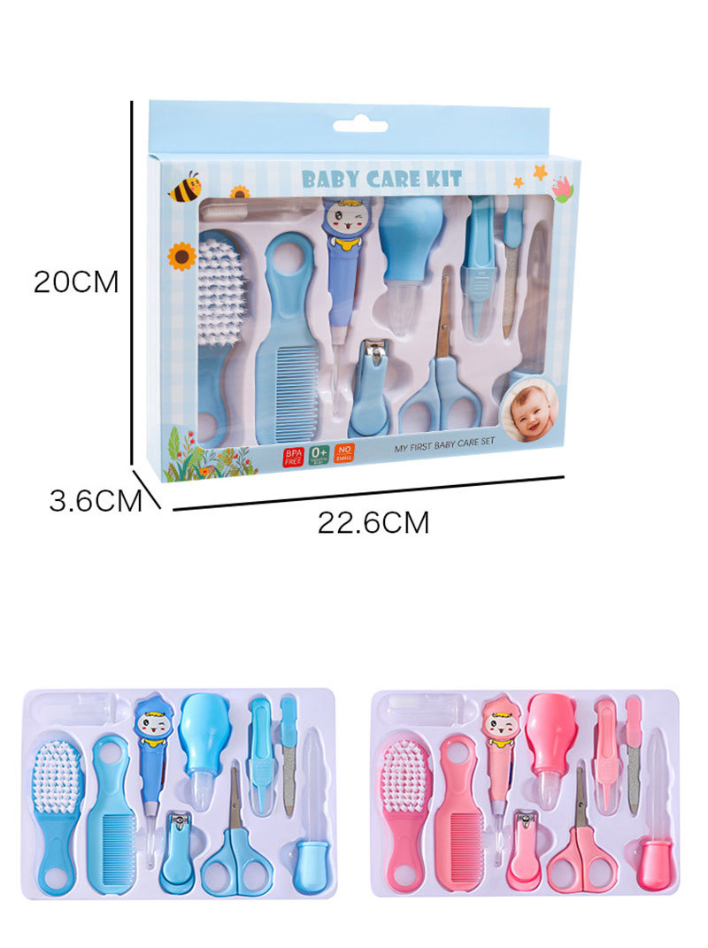 10 PCS High Quality Safety Baby Care Accessory Kit Set Nasal Aspirator Care Newborn Grooming Kits