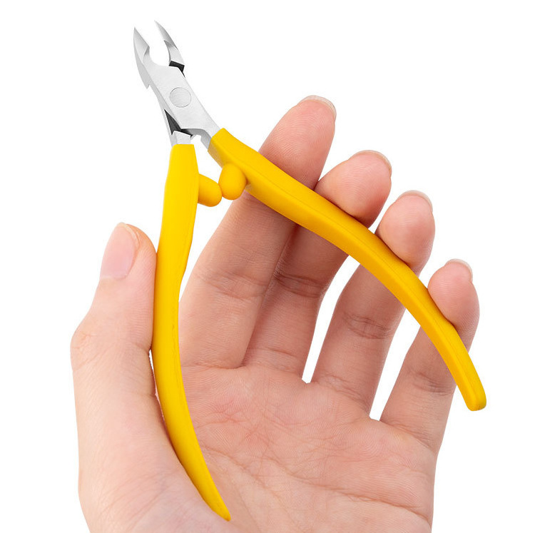 Colorful Soft Plastic Handle Stainless Steel Cuticle Trimmer Remover Nipper Cutter