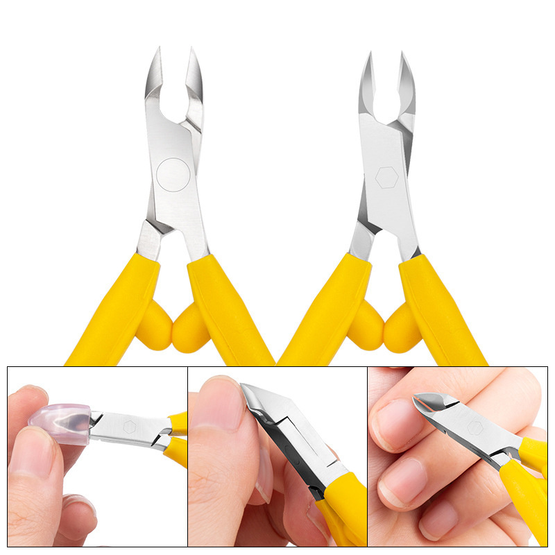 Colorful Soft Plastic Handle Stainless Steel Cuticle Trimmer Remover Nipper Cutter