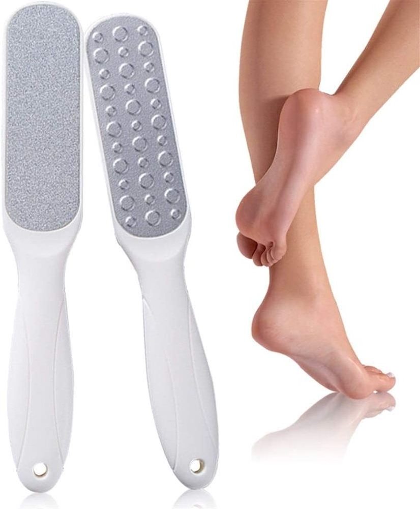 Professional Double Sided Stainless Steel Foot File Callus Remover Pedicure Rasp for Wet and Dry Feet