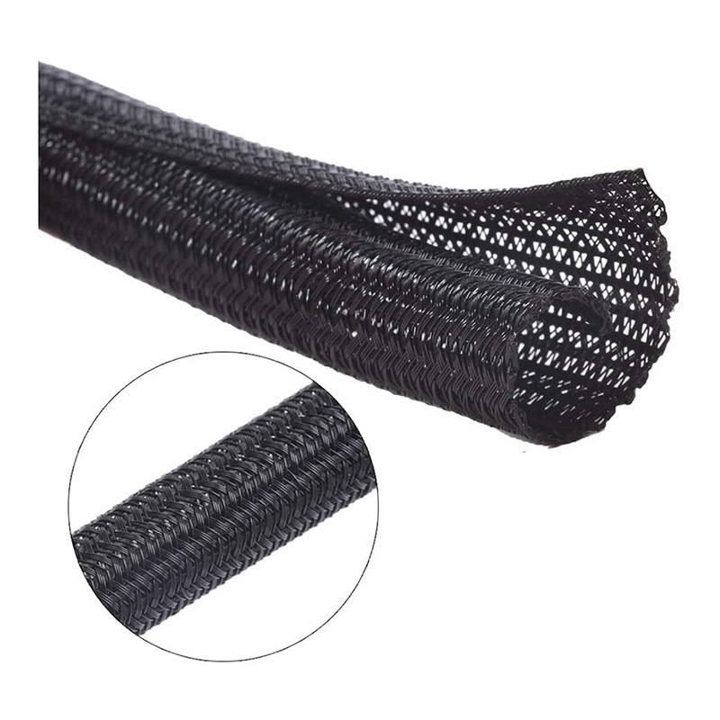 PET Cable Wrap Protective Sleeve Braided Expandable Spiral Self-Winding Cable Management Cable Cover Sleeves