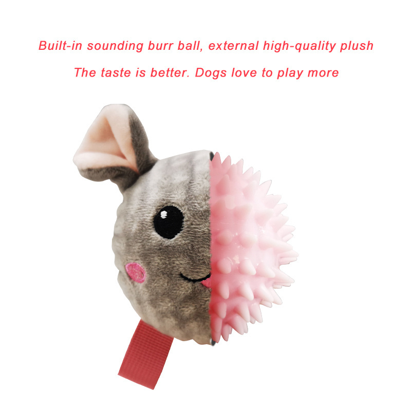 Hot Sale Wholesale Safe TPR Plush Pet Toy Dog cat Bite Resistant Teeth Cleaning Durable Chewing Squeaky Pet Toy