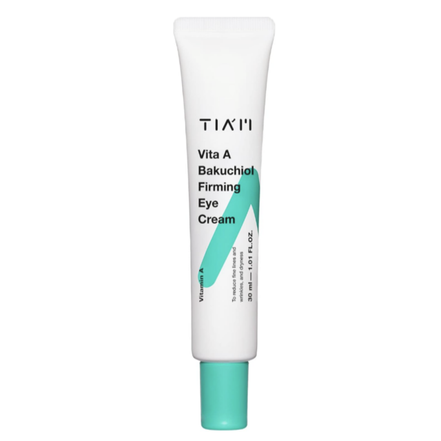 TIAM Vita A Bakuchiol Firming Eye Cream for Wrinkles, Anti-Aging, Dark Circles, and Puffiness, Fragrance-Free Under-Eye