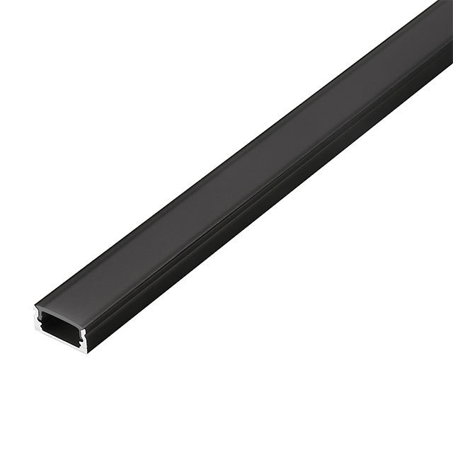 Thinkmax High Quality Ultrathin 17*07mm U Shape Black Led Profile With Black PMMA Diffuser For Led Strip