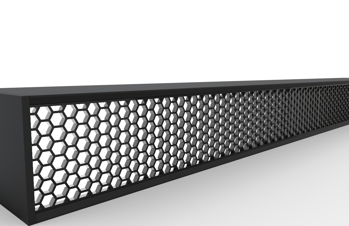 Low Glare Suspended Black LED Aluminum Profile With Honeycomb Diffuser for Office Or Restaurants led linear light