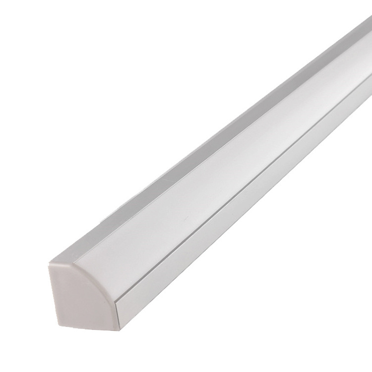 PMMA/PC Led Diffuser Cover Profile Extrusion LED Lighting Strip for Corner Angle Aluminum 45 Degree Hidden Led Aluminum Channel