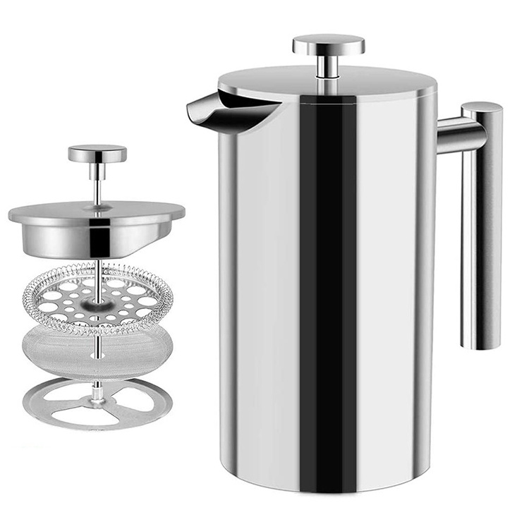 Premium Coffee French Press - Best Selling Double Wall Stainless Steel French Coffee Press - 350ML/800ML/1L