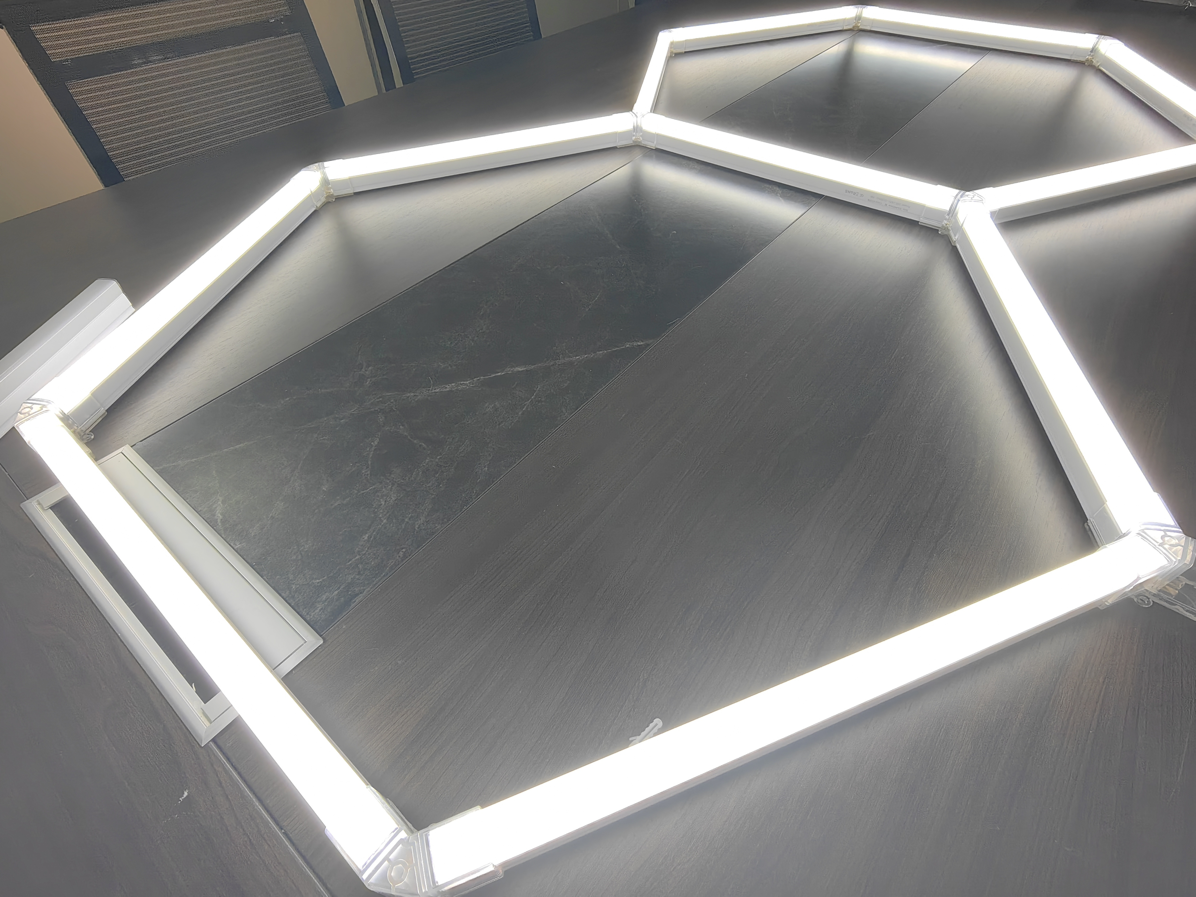 Customized Hexagon LED Lamp Workshop Lights Popular Advertising One-step Connection Ceiling Wall Lighting