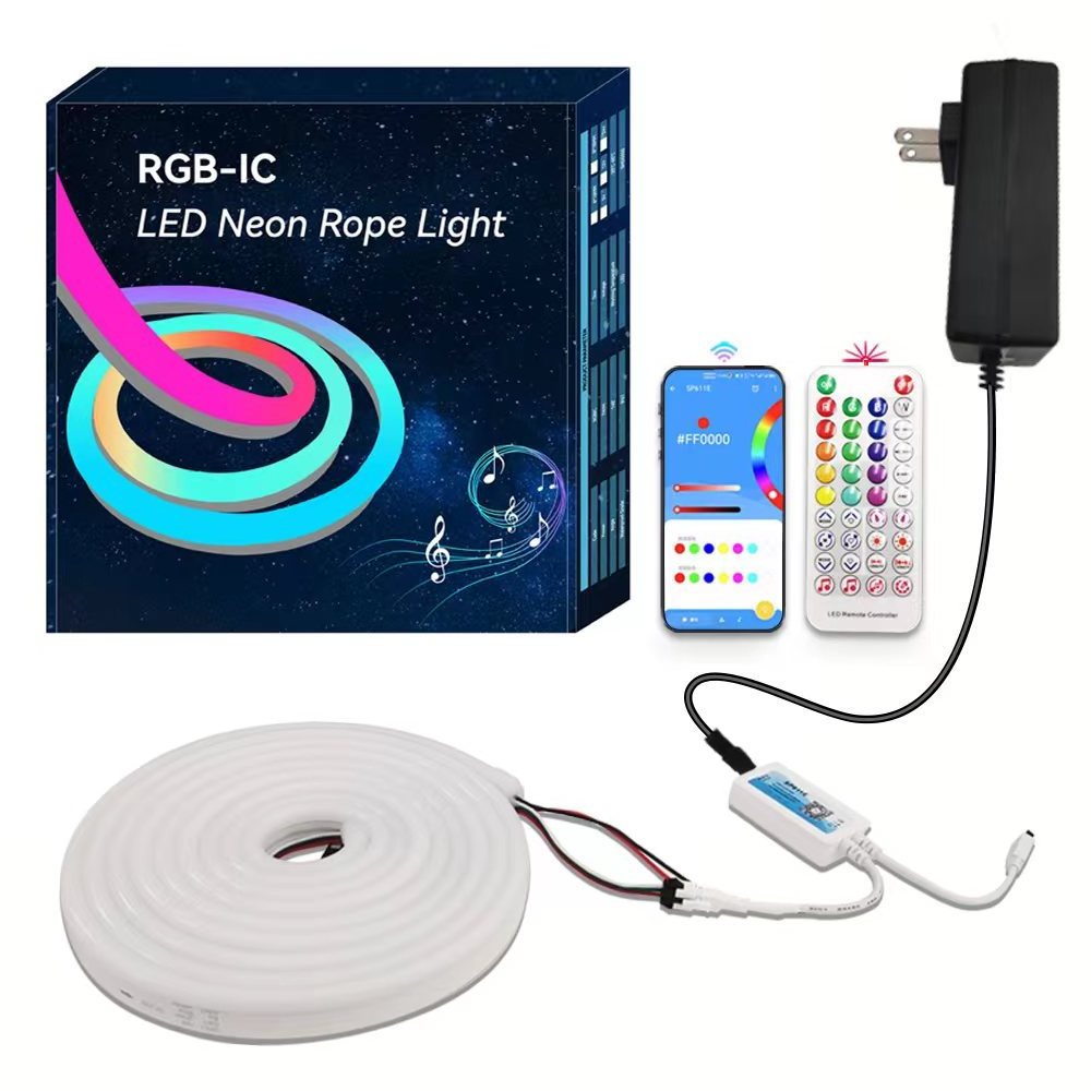 12V WS2811 WS2812B  Multicolor addressable rgb led neon rope flex light