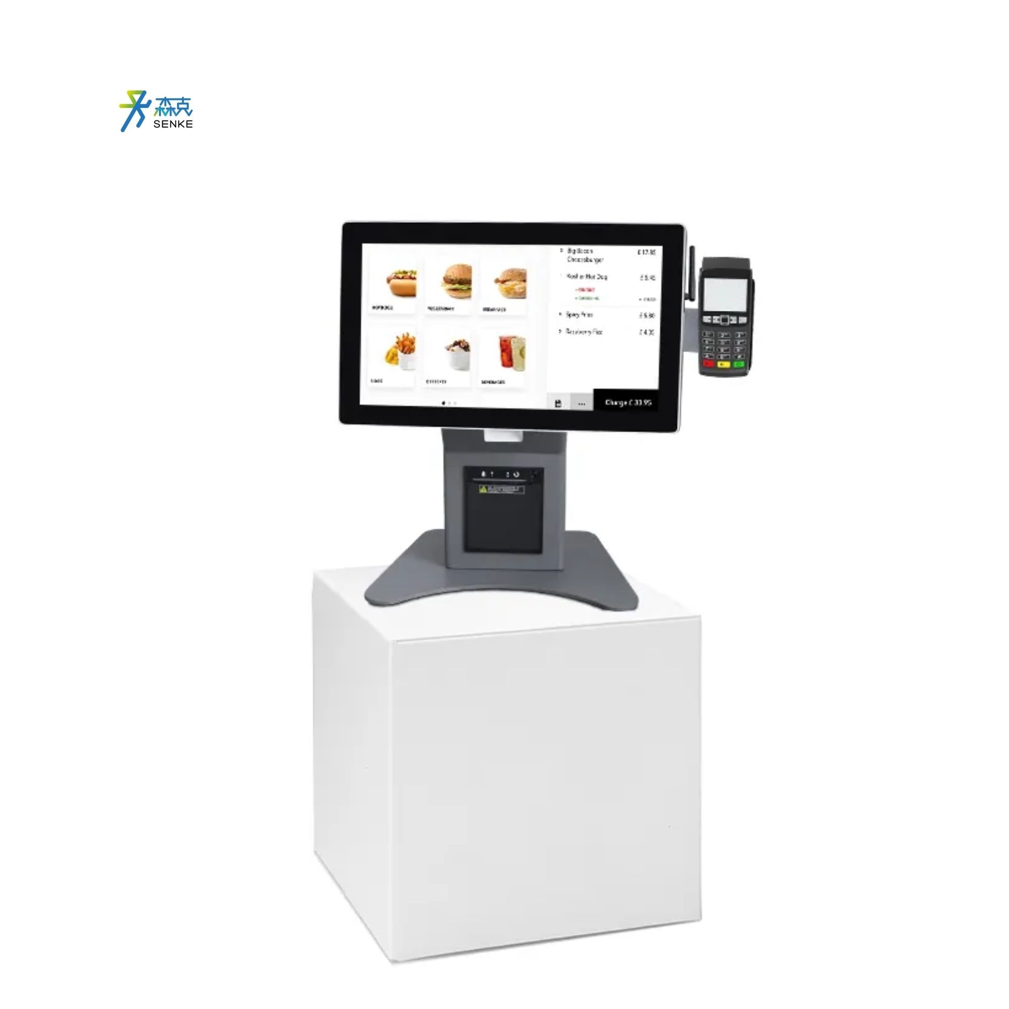 15.6 21.5 Inch Full HD LCD Screen Multitouch Self Service Ordering Kiosk Machine Self Service Ordering Kiosk