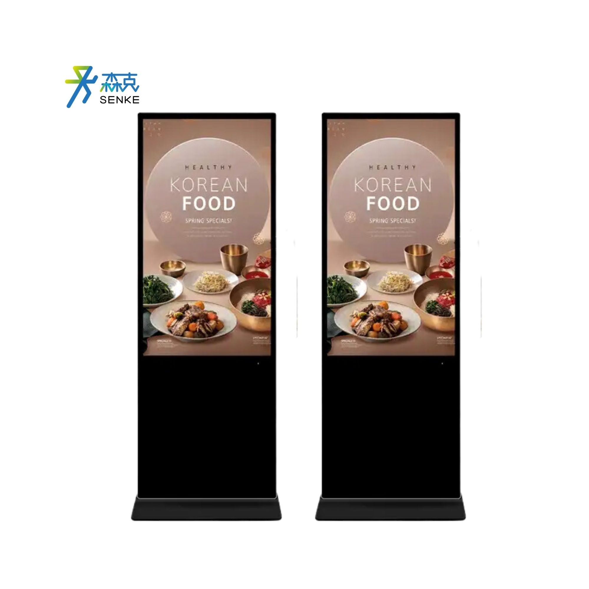 Senke 43 49 55 65 Inch Vertical Touch Kiosk Totem LCD Digital Signage Display Advertising Screens Advertising Totem