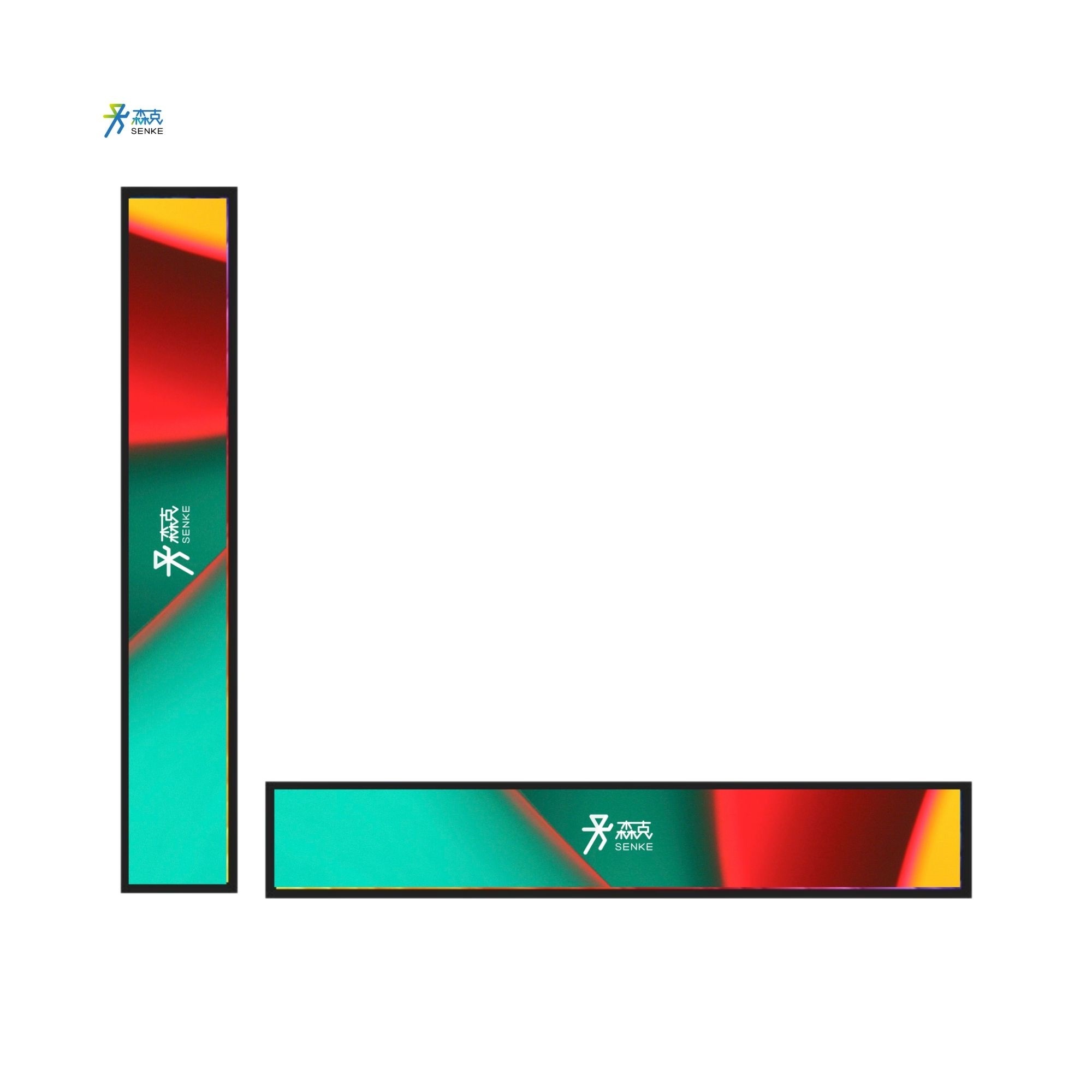 SenKe Custom OEM Stretched Bar LCD Display Digital Shelf 24 Bar Type LCD Display