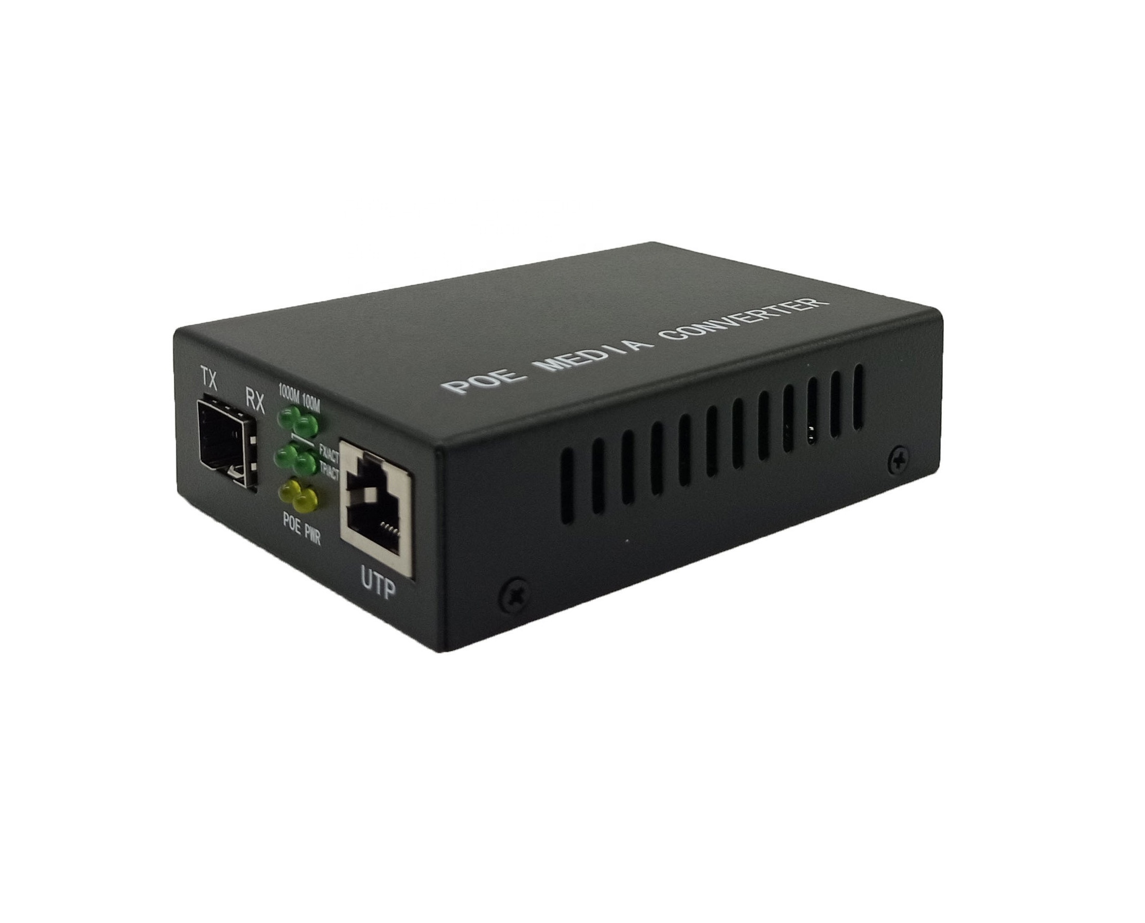 Single Port Fast Ethernet POE Fiber Optical Gigabit PoE Media Converter