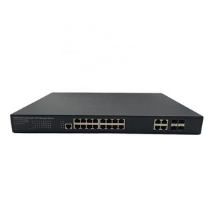 16 Ports Gigabit Managed PoE Switch with 4 x 10/100/1000Mbps RJ45 SFP combo switches