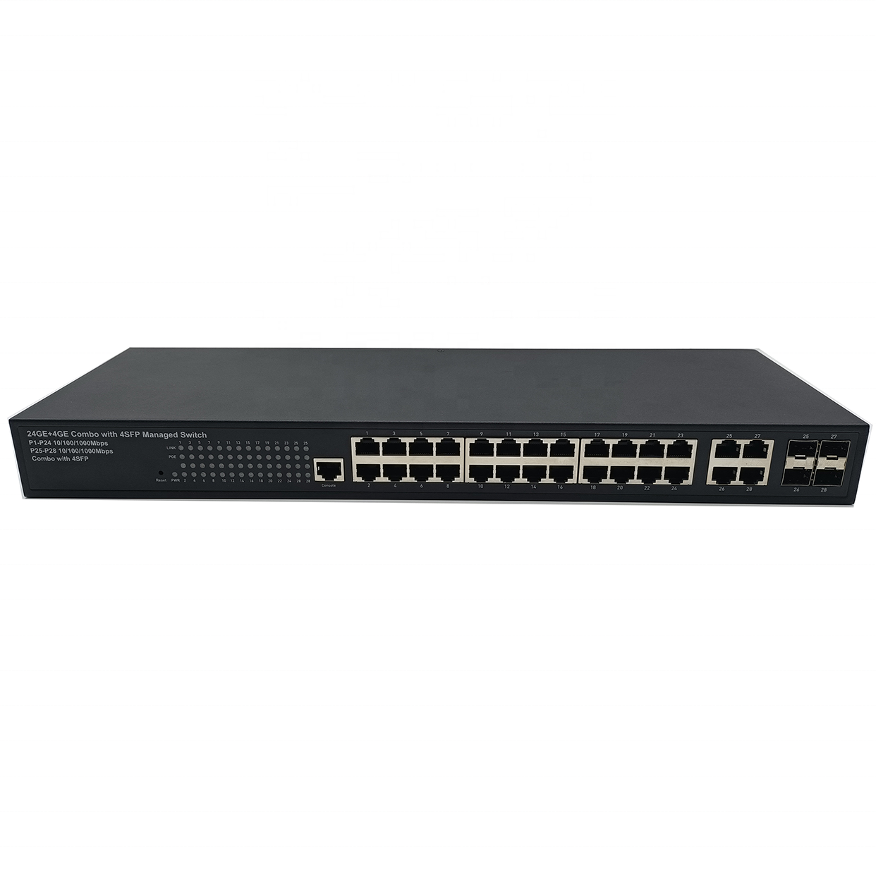 Managed Network Switch 24 Port Gigabit with 4-Port 1G Base-R(SFP)combo with 4 RJ45