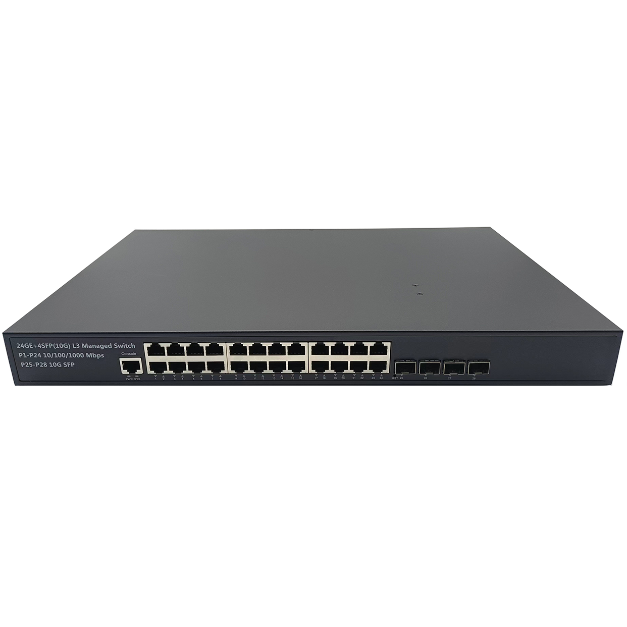 L3 Manageable Network Switch 24-10/100/1000Mbps  with 4 x10G SFP Uplink PoE Switch