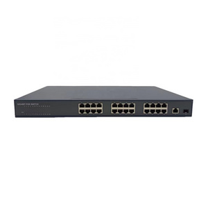 24 port gigabit PoE Switch uplink port with 1gigabit SFP and 1RJ45 poe for wireless AP