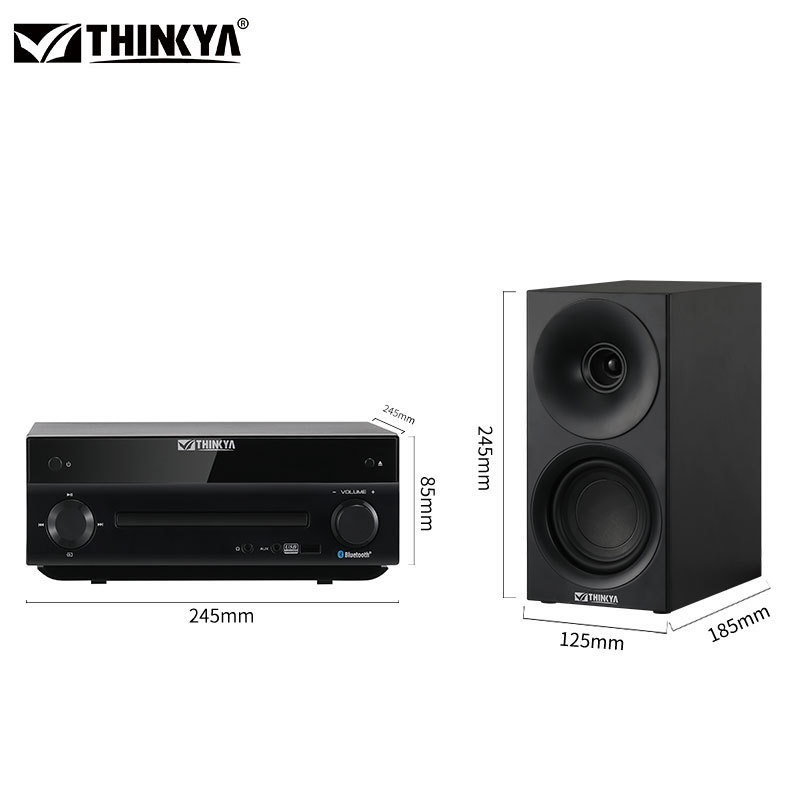 Super Bass USB SD MMC Card Wireless Stereo Audio Sound Hi-Fi Bookshelf Speakers HIFI Micro System With Blue tooth And CD player