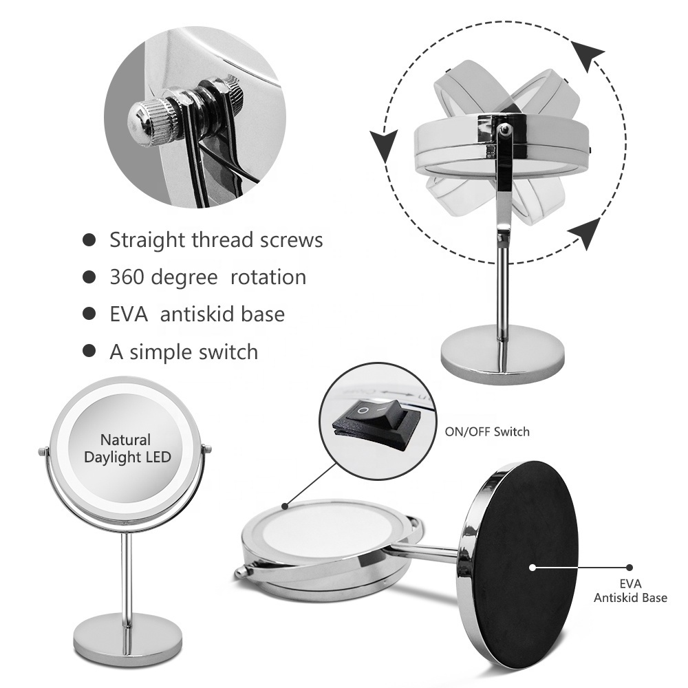 Vanity Makeup Mirror with Lights, Hollywood Led Bulb Vanity Lighted Make up Mirror for Girls,Table Desk Top Lights for Dressing