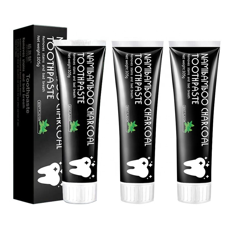 Natural fluoride free & sls free teeth whitening activated organic black coconut charcoal toothpaste