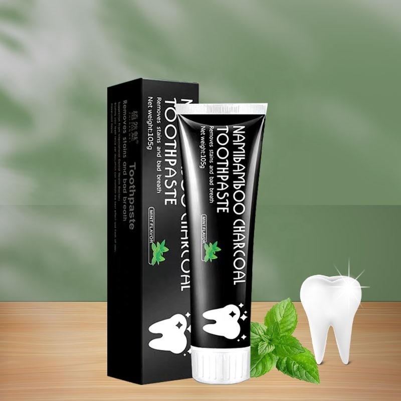 Natural fluoride free & sls free teeth whitening activated organic black coconut charcoal toothpaste