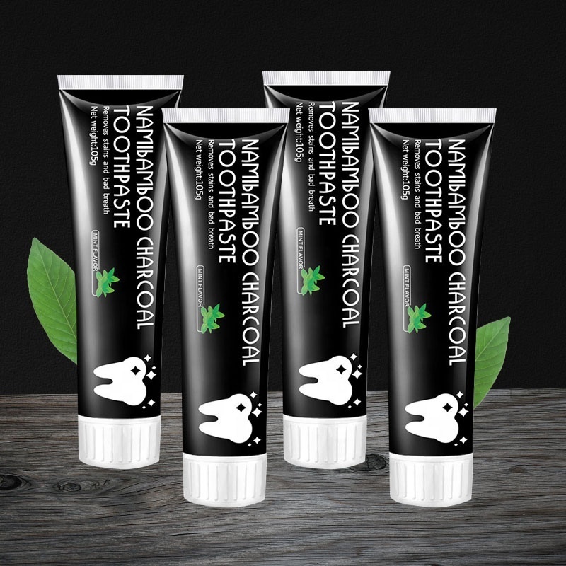 Natural fluoride free & sls free teeth whitening activated organic black coconut charcoal toothpaste