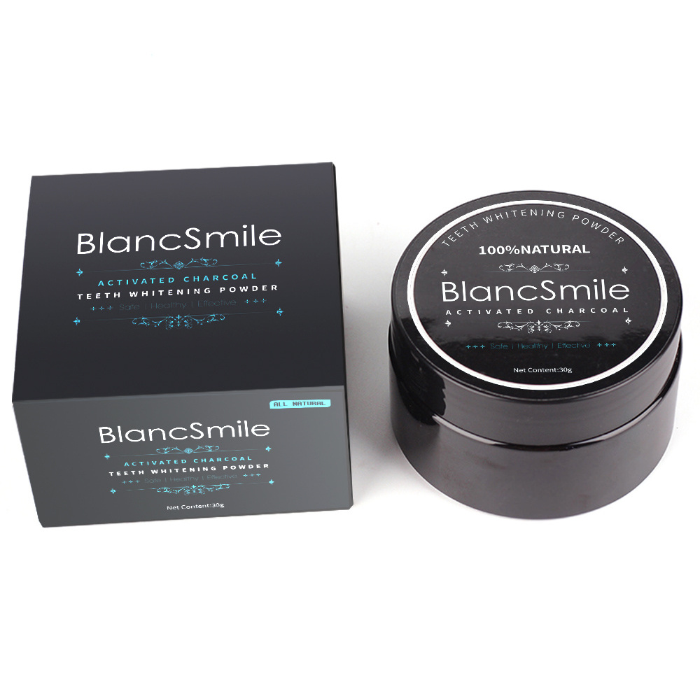 Big smile activated charcoal powder teeth whitening polishing teeth powder with private logo