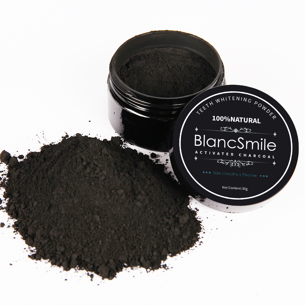 Big smile activated charcoal powder teeth whitening polishing teeth powder with private logo