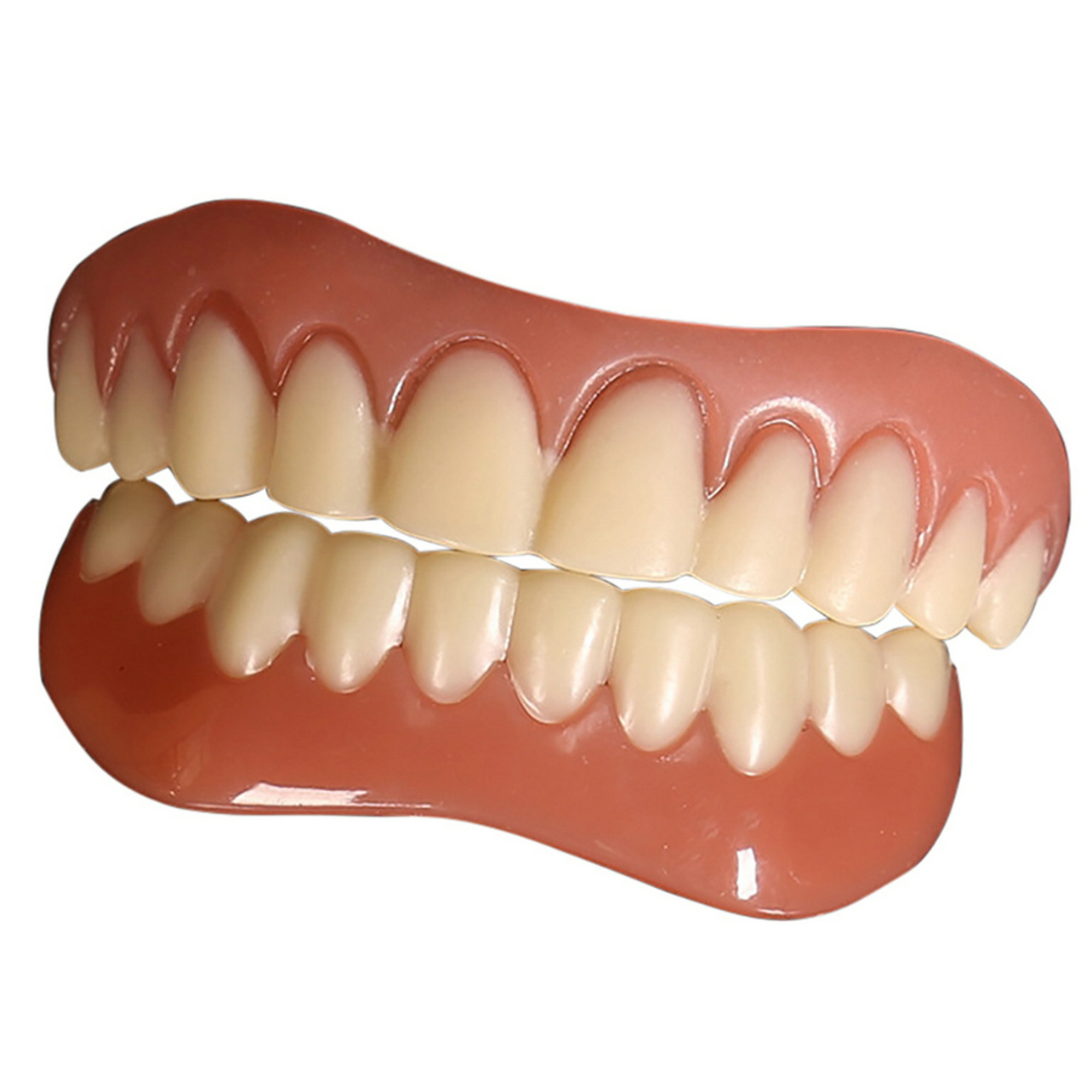 Instant Smile Comfort Fit Flex Cosmetic Artificial Teeth, Bright White Shade, Comfortable Upper Veneer Upper & Lower