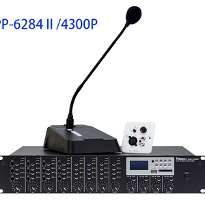 Thinuna PP-6284 II 8 IN 4 OUT Multizone Mixer Amplifier 4*300W PA System Power Mixer Audio Constant Voltage Amplifier