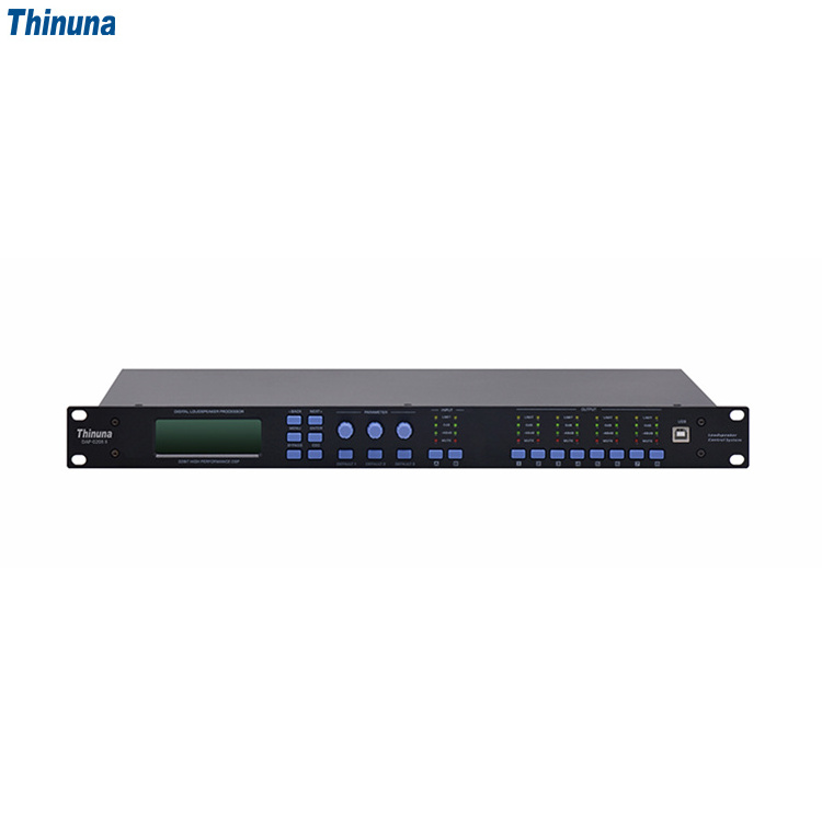 Thinuna DAP-0208 II Professional Audio Processor 2 Input 8 Output Speaker Management System DSP Digital Audio Processor