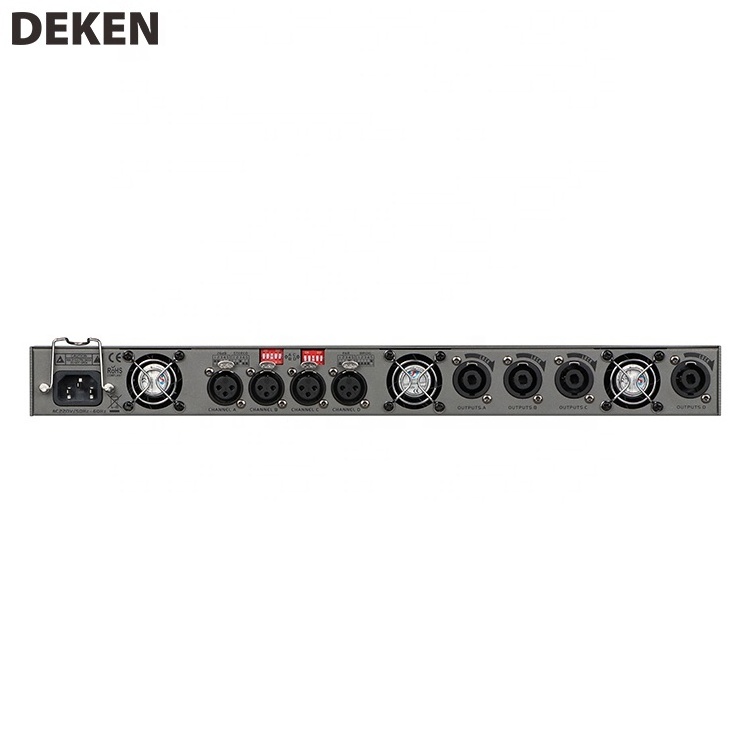 DEKEN DA-4200 Professional 4 Channel Audio  Amplifier 8 Ohms 200w Power Amp 1U Class D Sound Digital Power Amplifier