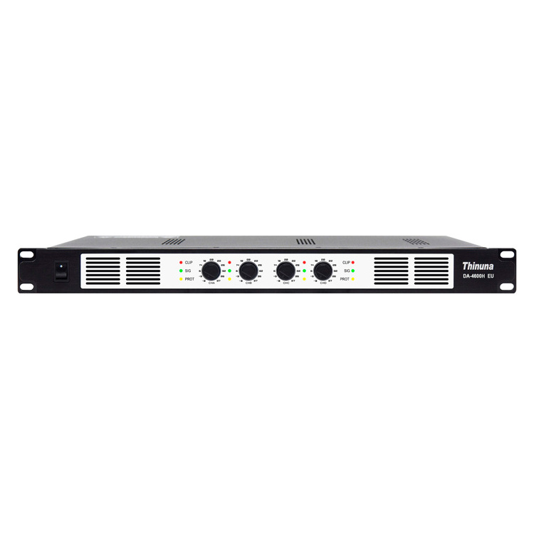 Thinuna DA-4600H EU 1U Chassis 19 Inches Size 4*600W Four Channel PA Audio System Digital Amp Fixed-voltage Power Amplifier