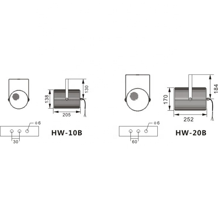 Thinuna HW-10B 20B Dual Directional IP55 Outdoor Waterproof Projection Speaker Pa System Horn Speaker For Mosque And Church