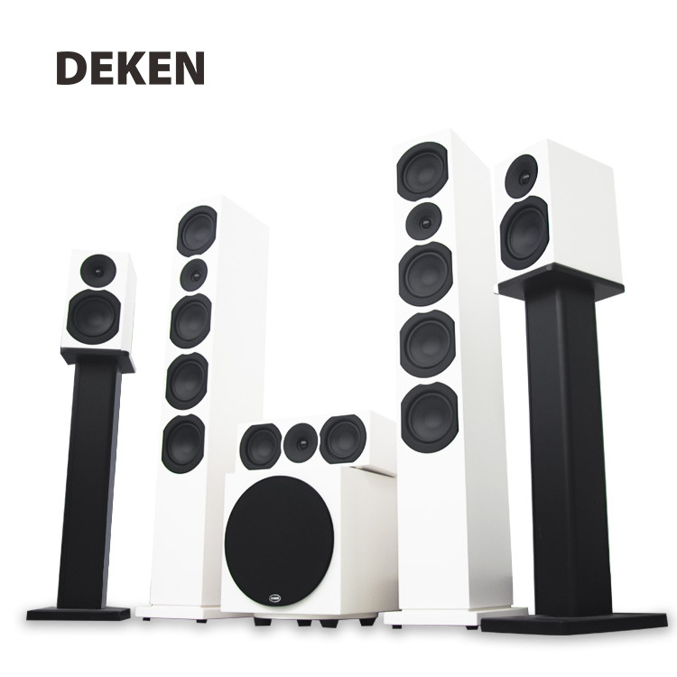 DEKEN Family KTV Party 5.1 Channel Home Theater System with Powered Subwoofer and Floor Standing Speakers for Living Room