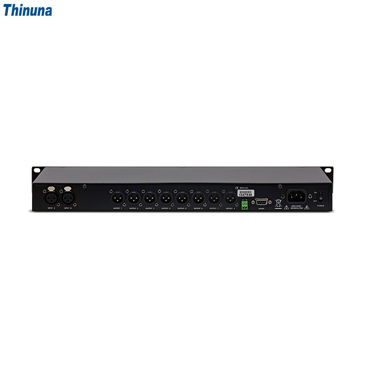 Thinuna DAP-0208 II Professional Audio Processor 2 Input 8 Output Speaker Management System DSP Digital Audio Processor