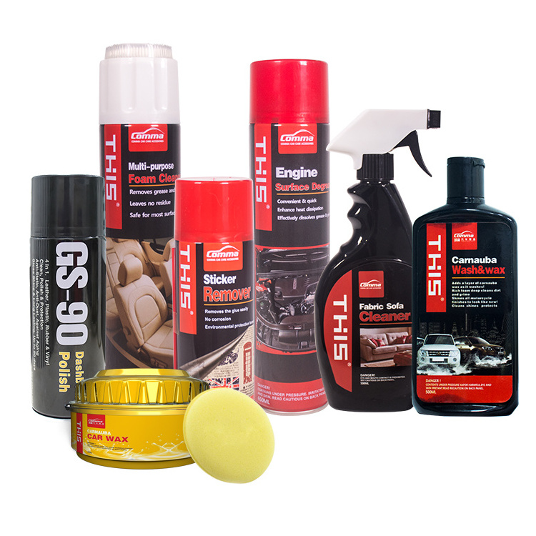 COMMA OEM/ODM 450ML customize araba yikama seti productos quimicos para lavado de autos cleaning spray detailing care car wash