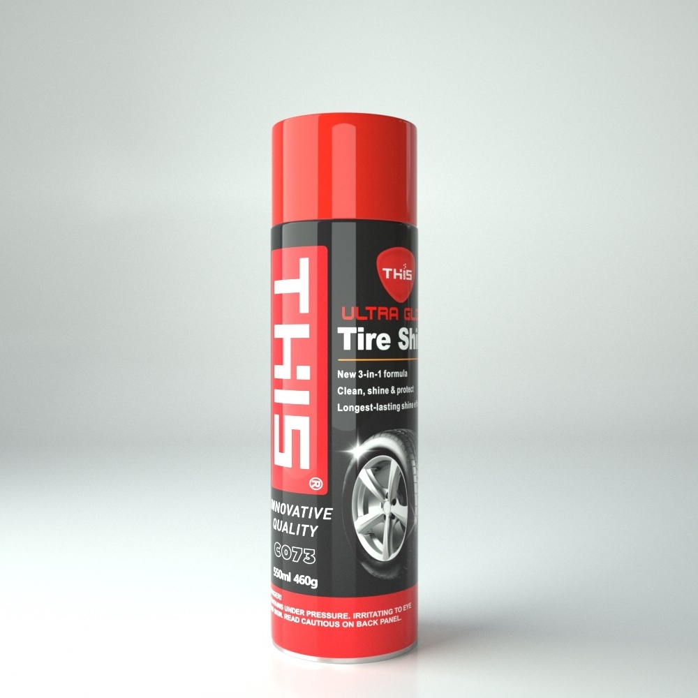 aerosol tire shine foam custom coating dressing shine