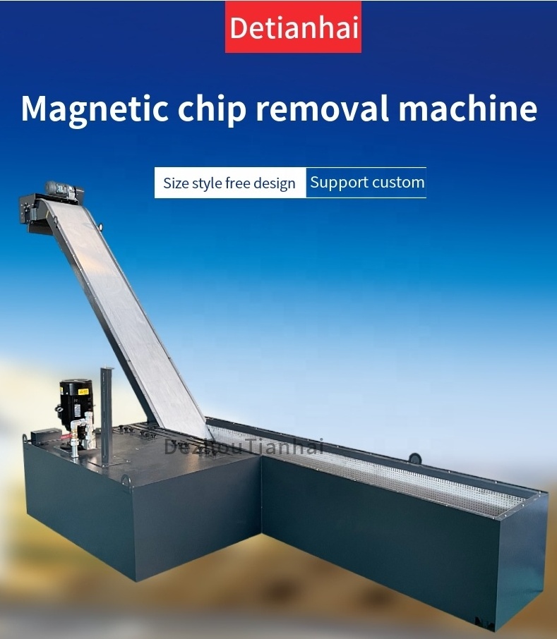 Cnc chip conveyor permanent magnetic chip conveyor working chips conveyor