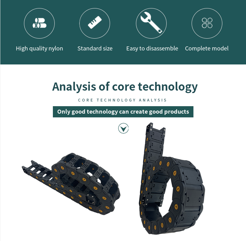 Nylon Flexible Drag Chain CNC Machine Cable Carrier Tray Drag Chain