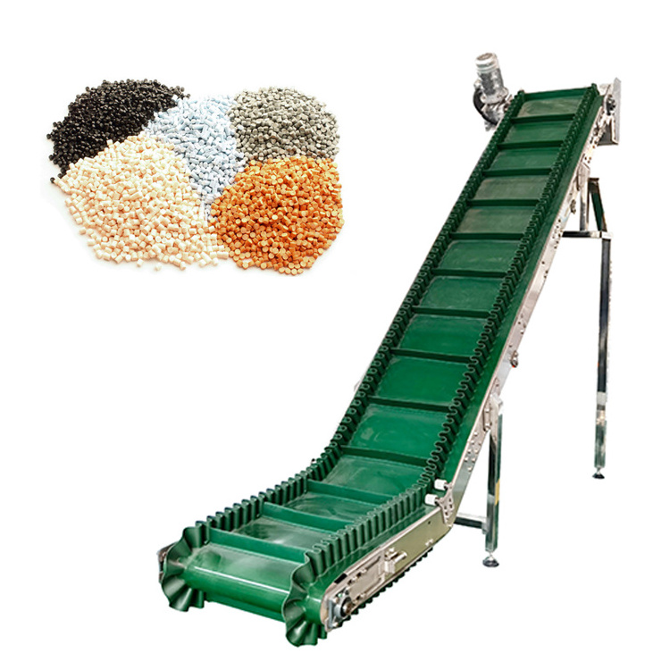 High quality Inclined PU belt conveyor price food grade cleat conveyor belt