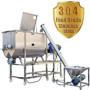 1000kg Stainless Steel Horizontal Ribbon Mixer Sand / Food Ribbon Blender Mixing Machine