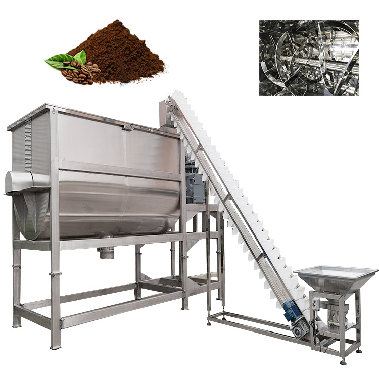 1000kg Stainless Steel Horizontal Ribbon Mixer Sand / Food Ribbon Blender Mixing Machine