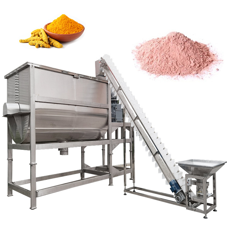 300kg Food Feed Process Blender Ribbon Mixer Price Max Marketing Stainless Steel Mixer Key Motor Training Substrate Mixer