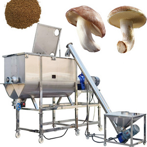 large capacity industrial horizontal mushroom planting raw material mixer fertilizer mixing machine mushroom substrate mixer